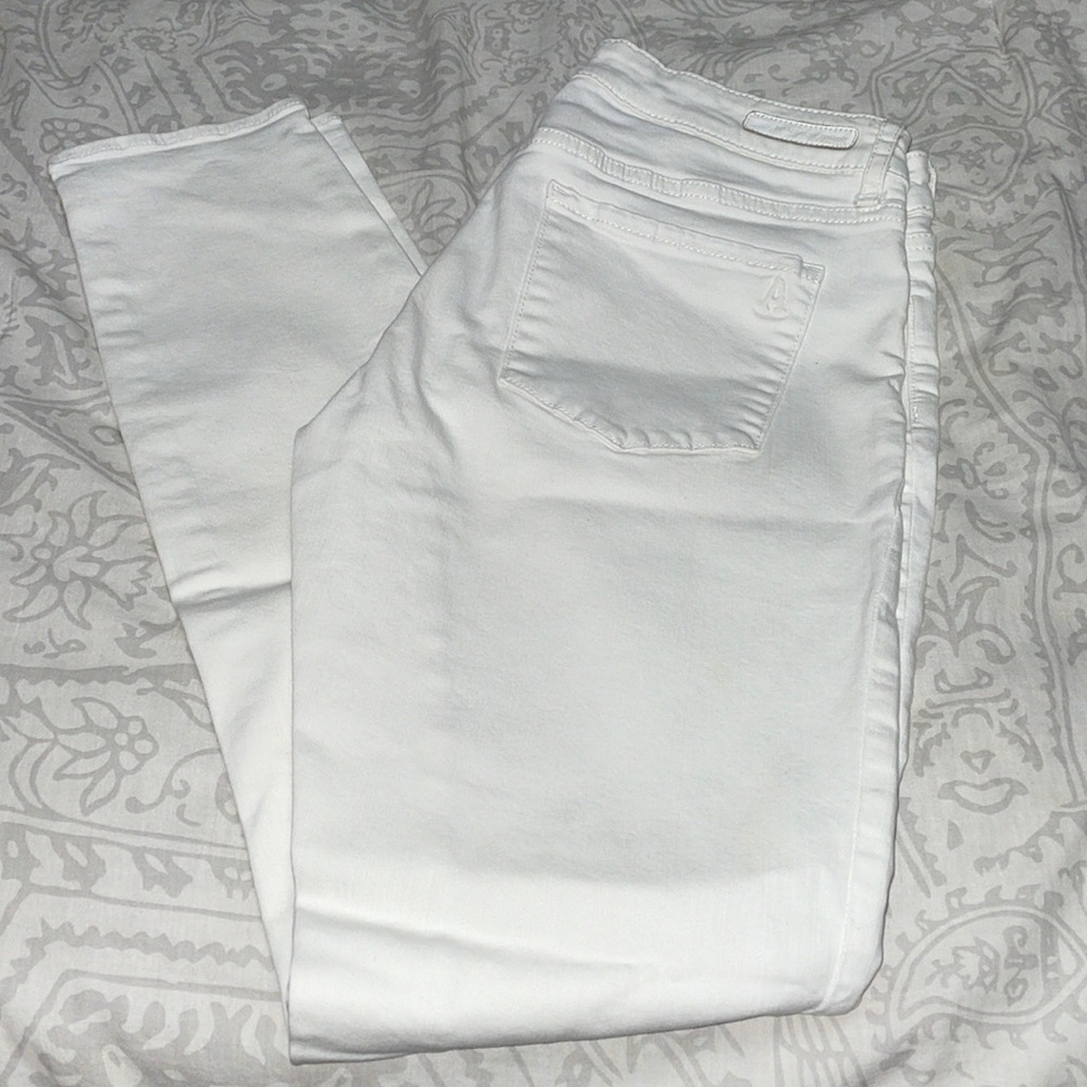 Articles of Society Mid Rise White Skinny Jeans